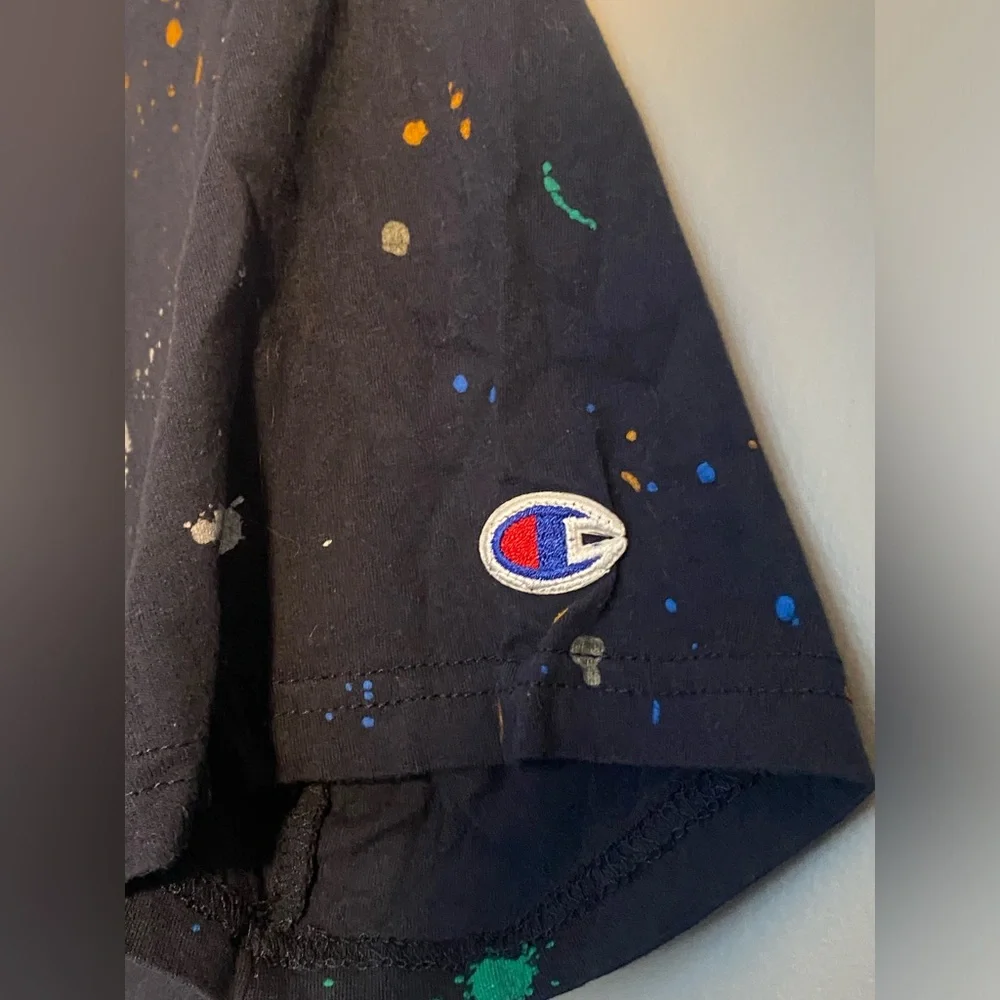 Item 12 Champion Black Villanova Wildcats Graphic Tee with Paint-Splatter - Picture 3 of 4